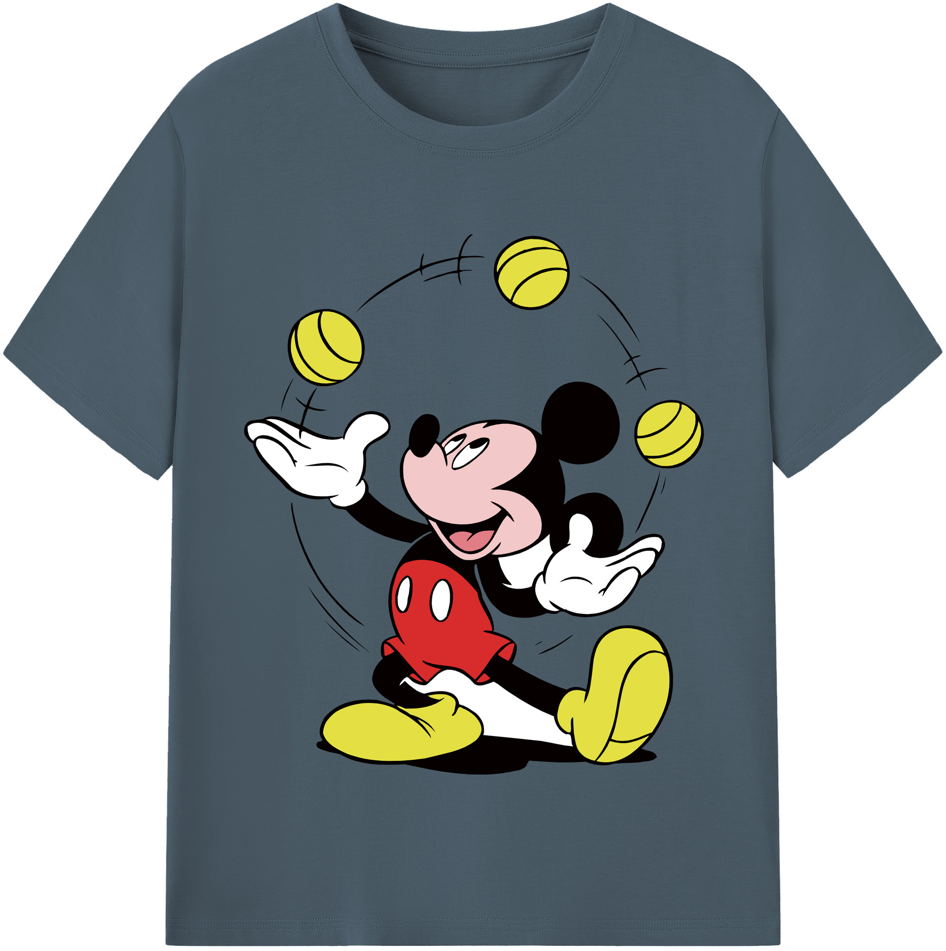 （画像用） ミッキーマウス Mickey Mouse 綿100％半袖Tシャツ（フロントプリント）